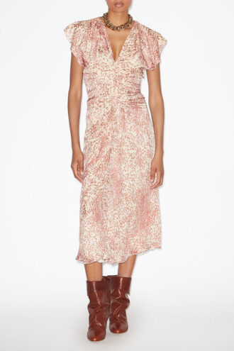 Rochie midi din catifea Lyndsay Burnout Rochie midi din catifea Lyndsay Burnout