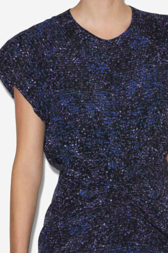 Rochie midi din mătase imprimată Terena Rochie midi din mătase imprimată Terena