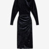 Rochie midi Hadley din catifea strânsă Rochie midi Hadley din catifea strânsă