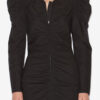 Rochie scurtă Briali din bumbac crocant, cu fermoar