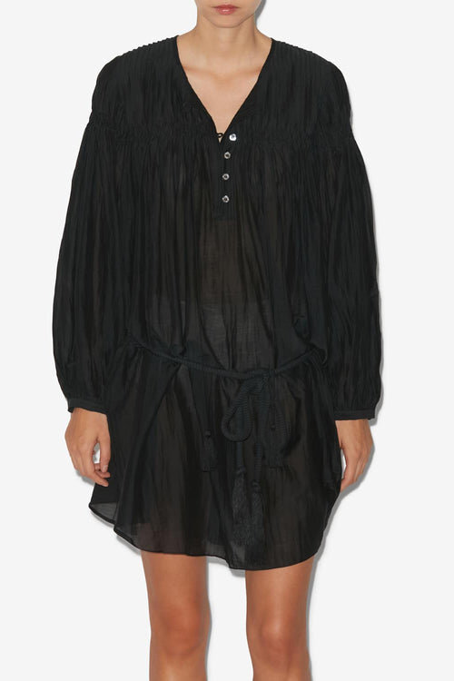 Rochie scurtă din bumbac cu mâneci lungi Adeliani Rochie scurtă din bumbac cu mâneci lungi Adeliani