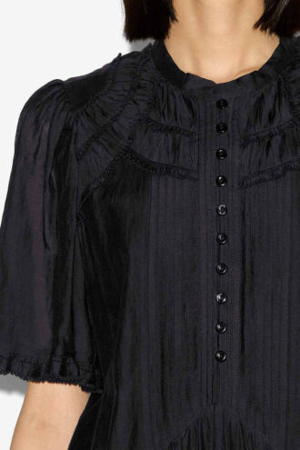 Rochie scurtă din bumbac cu volane Celyana Rochie scurtă din bumbac cu volane Celyana