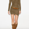Rochie scurtă din jersey drapat Denise Rochie scurtă din jersey drapat Denise