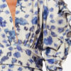 Rochie scurtă din mătase elastică imprimată Doris