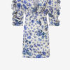 Rochie scurtă din mătase elastică imprimată Doris