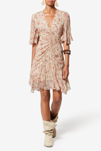 Rochie scurtă din muselină cu imprimeu Vivienne Rochie scurtă din muselină cu imprimeu Vivienne