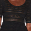 Rochie scurtă din tricot ajurat Abril Rochie scurtă din tricot ajurat Abril