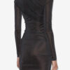 Rochie scurtă drapată din jersey Lurex Denise