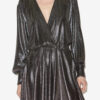 Rochie scurtă drapată metalizată Alexane Rochie scurtă drapată metalizată Alexane