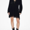 Rochie scurtă Felie cu broderie englezească Rochie scurtă Felie cu broderie englezească