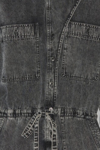 Salopetă din bumbac denim Idany cu mâneci lungi