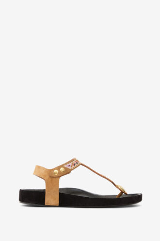 Sandale din piele brodate Enore