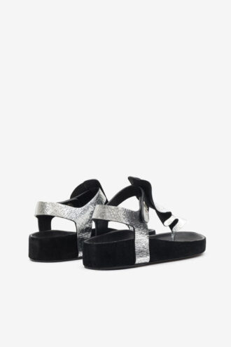 Sandale plate din piele Isela