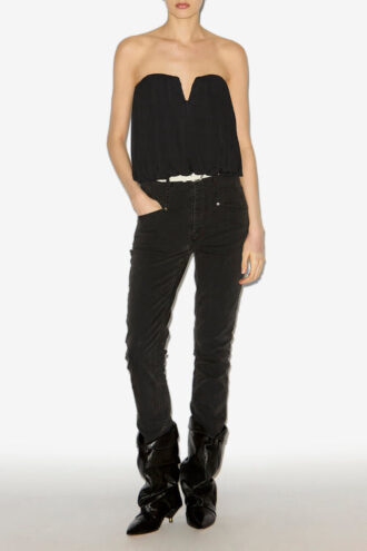Top bustier din jersey drapat Amalia