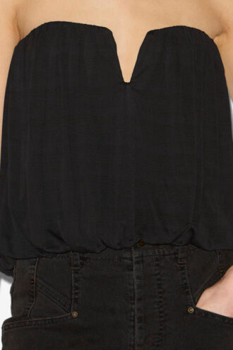 Top bustier din jersey drapat Amalia