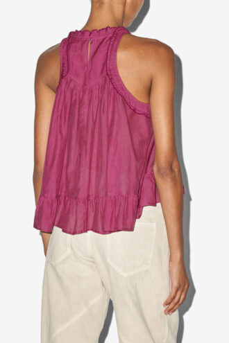 Top din bumbac cu drapaj Carlee Top din bumbac cu drapaj Carlee