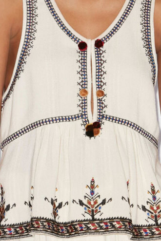 top din tifon brodat kourtney 2 330x495 - Top din tifon brodat Kourtney