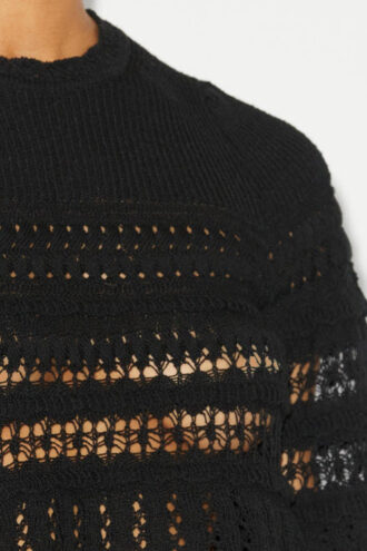 Top scurt din tricot croșetat Frizy