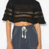 Top scurt din tricot croșetat Frizy Top scurt din tricot croșetat Frizy