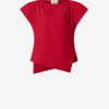 Tricou asimetric din bumbac, în culori uni, Sebani Tricou asimetric din bumbac, în culori uni, Sebani