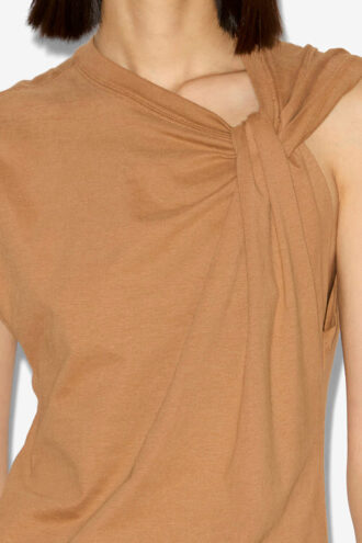 Tricou asimetric din bumbac Nayda Tricou asimetric din bumbac Nayda