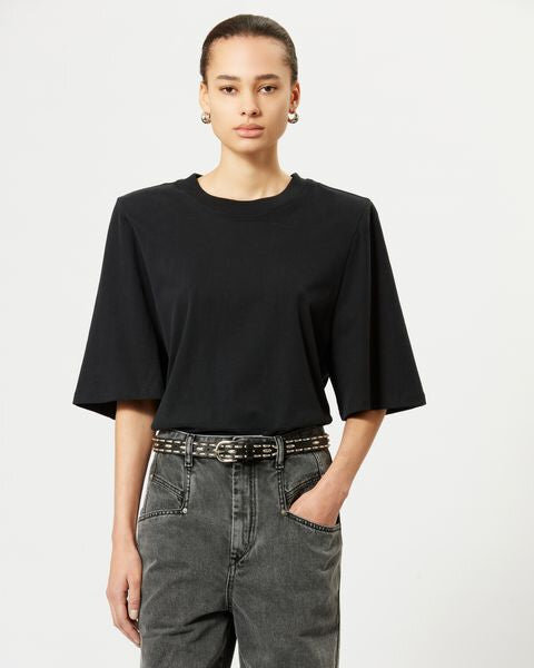 Tricou Ben din bumbac cu umeri căptușiți Tricou Ben din bumbac cu umeri căptușiți