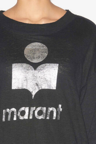 Tricou cu mâneci lungi Klowia din in în culori uni