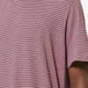 Tricou cu mâneci scurte din bumbac și in, cu dungi