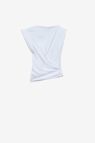 Tricou cu mâneci scurte drapat Maisan