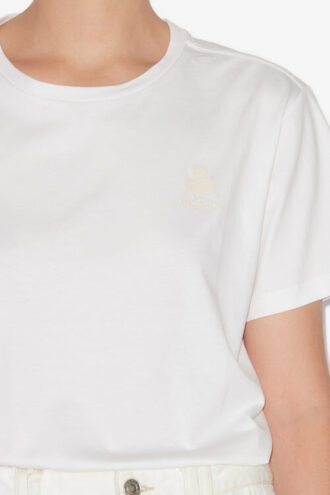 Tricou din bumbac cu mâneci scurte și logo Aby