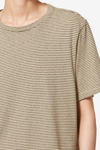 Tricou din bumbac și in cu dungi Zewel