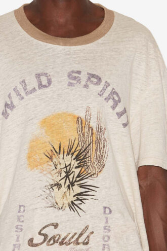 Tricou din in imprimat Honore