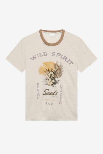 Tricou din in imprimat Kiliann