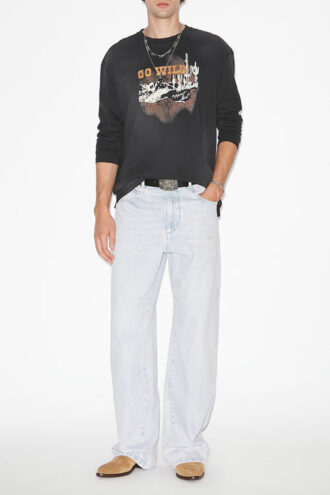 Tricou din in imprimat Leiloha