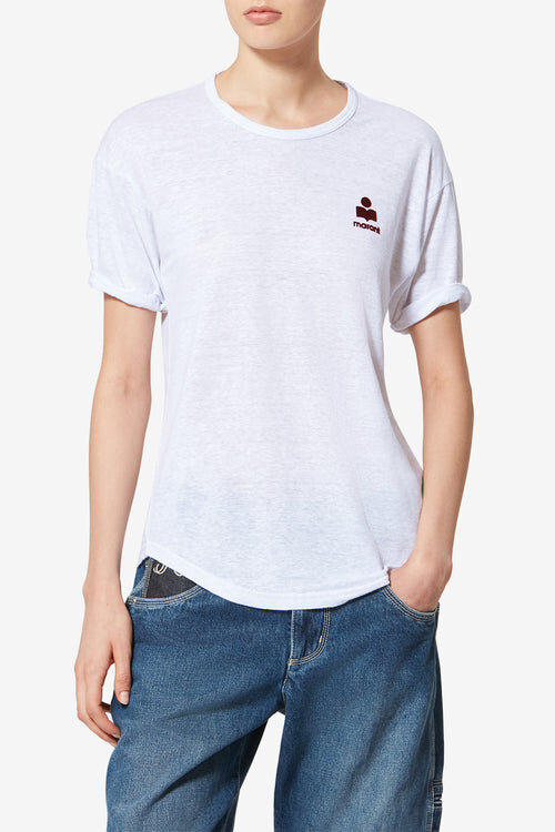 Tricou din in Koldia cu logo Tricou din in Koldia cu logo