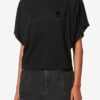Tricou din in Kyanzae cu logo Tricou din in Kyanzae cu logo