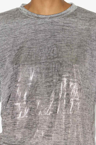 Tricou Zoeline din jersey metalizat cu logo-uri